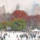 Skating in Central Park, New York.